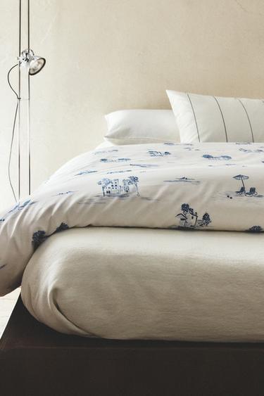 FUNDA NÓRDICA TOILE JOUY - Azul de Zara
