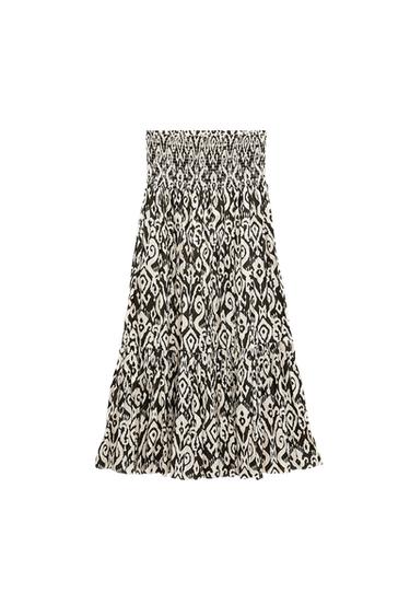 PRINTED MIDI SKIRT