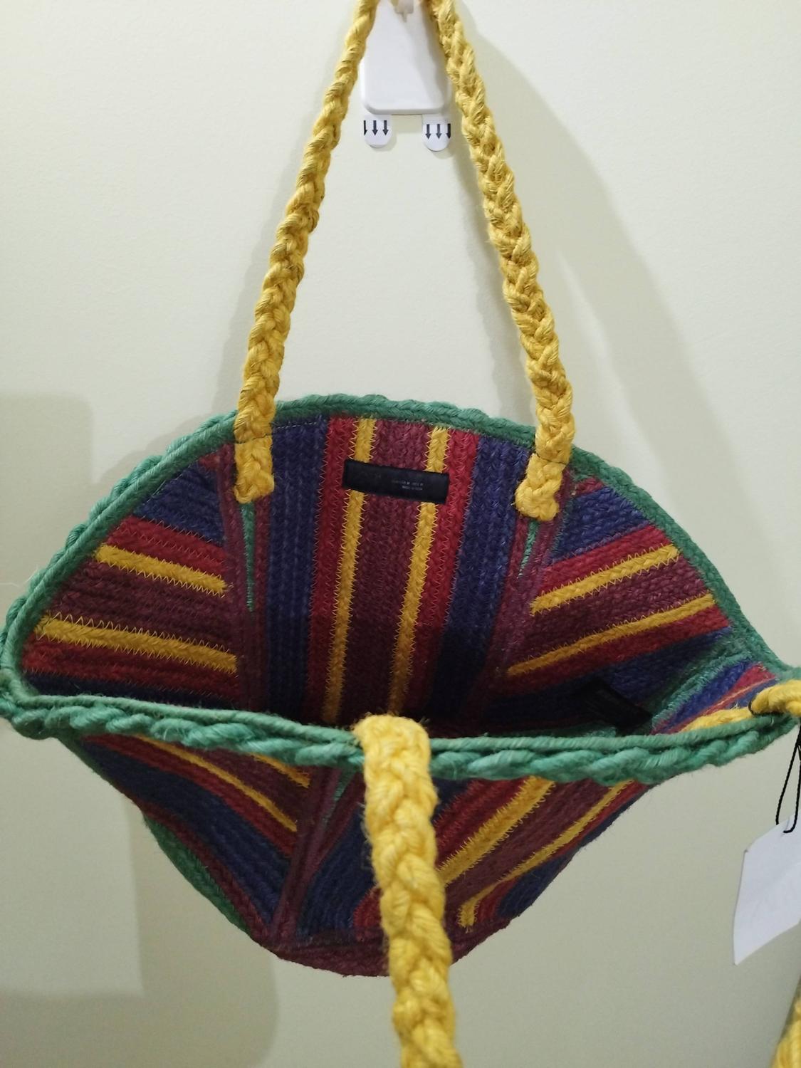 100% JUTE STRIPED BAG - Image 3