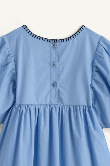 LIMITED EDITION EMBROIDERED FLORAL DRESS - Bluish by Zara - Image 7