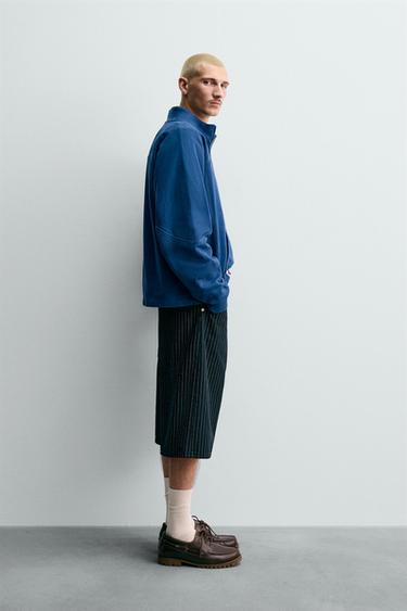SHORT COUPE AMPLE RAYURES CHAMPION ® X ZARA - Bleu de Zara - Image 2