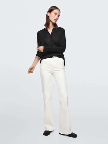 Jeans skinny flare fit - Blanco roto de Zara