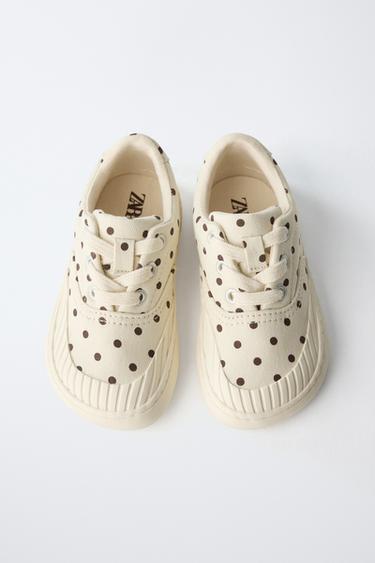 POLKA DOT PLIMSOLLS - Ecru White by Zara - Image 4