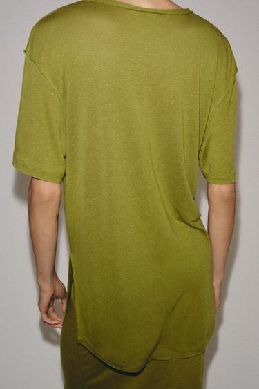 OVERSIZE FLOWING T-SHIRT - Fluorescent lime by Zara - Image 2