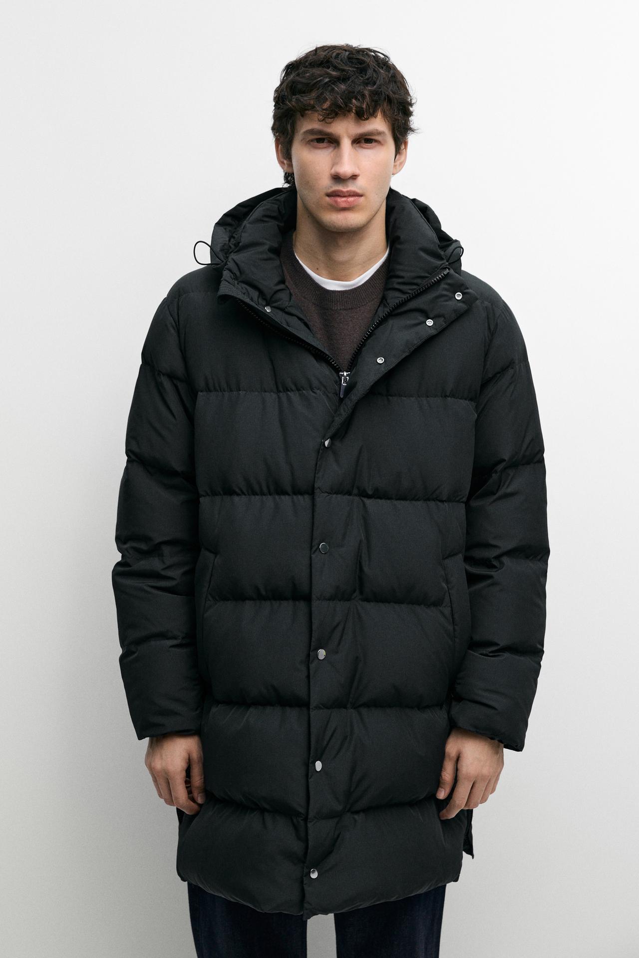 Long down jacket with hood — 045