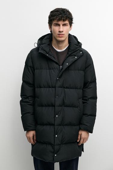 Long down jacket with hood — 045 2