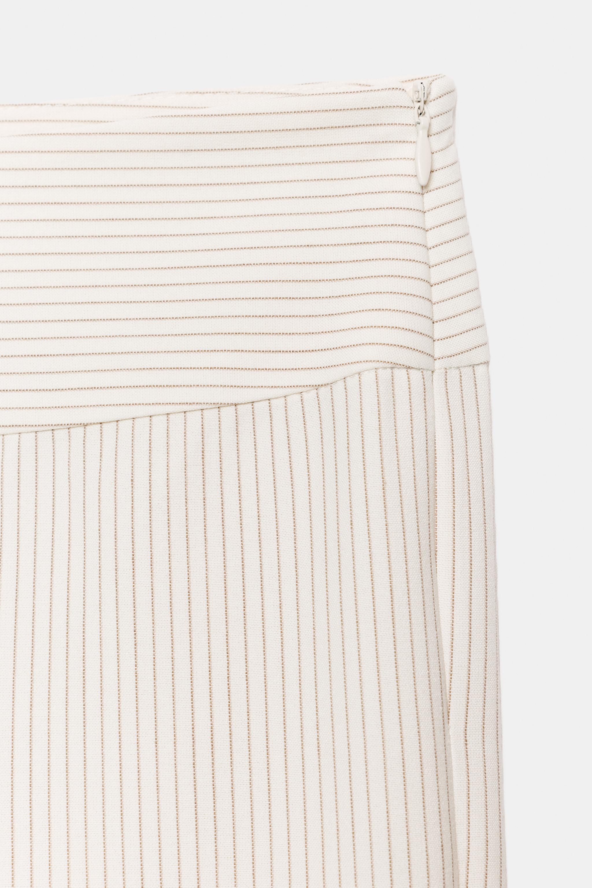 Женские брюки Zara STRIPED CAPRI PANTS — фото 7