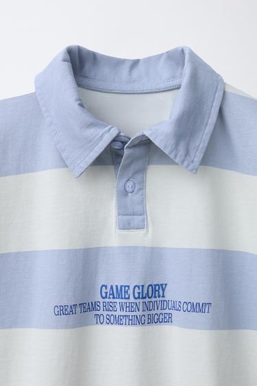 STRIPED POLO SHIRT - Blue/White by Zara - Image 2