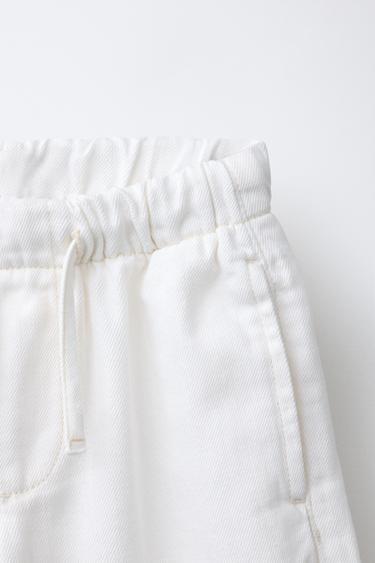 LOOSE-FITTING BERMUDA SHORTS - White by Zara - Image 2