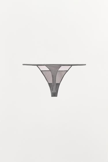 COMBINED TULLE THONG - Greys by Zara - Image 5