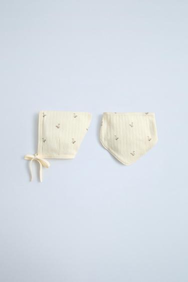 DUCK HOOD AND BANDANA SET - Ecru by Zara - Image 0