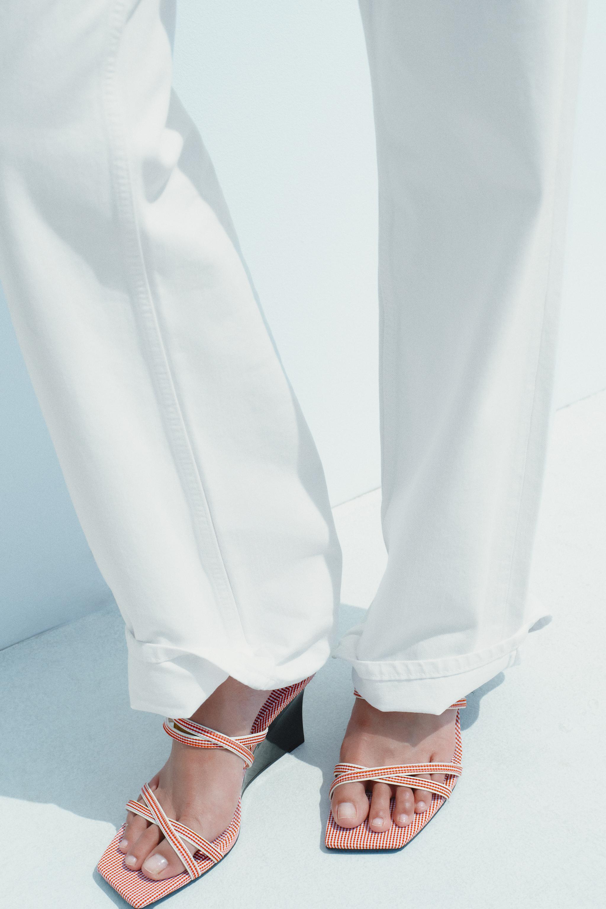 ZARA ウェッジソール ハイヒールシューズ ホワイト 37 - メルカリ