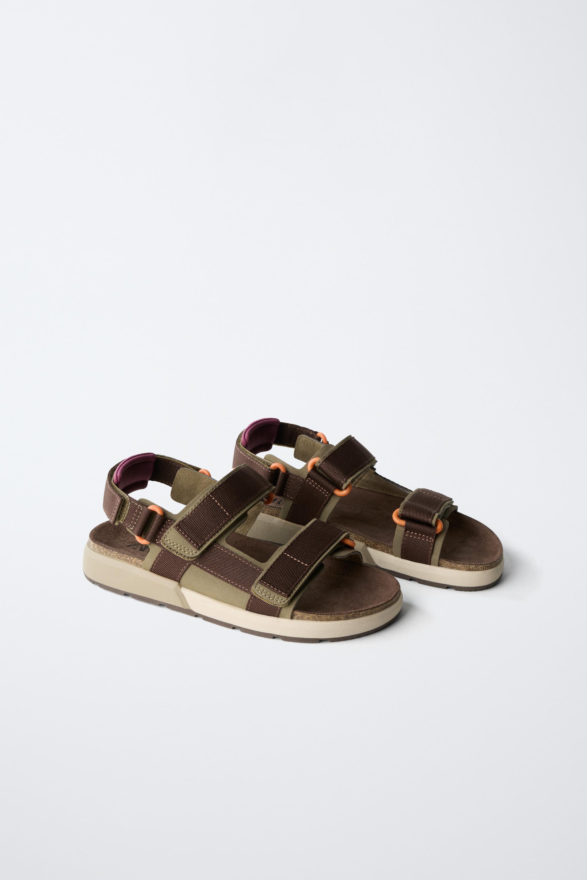 LEATHER CAGE SANDALS - Black | ZARA United States
