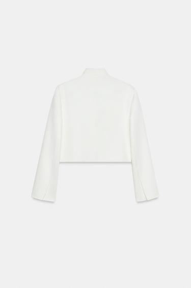 VESTE COURTE ZW COLLECTION - Écru de Zara - Image 6