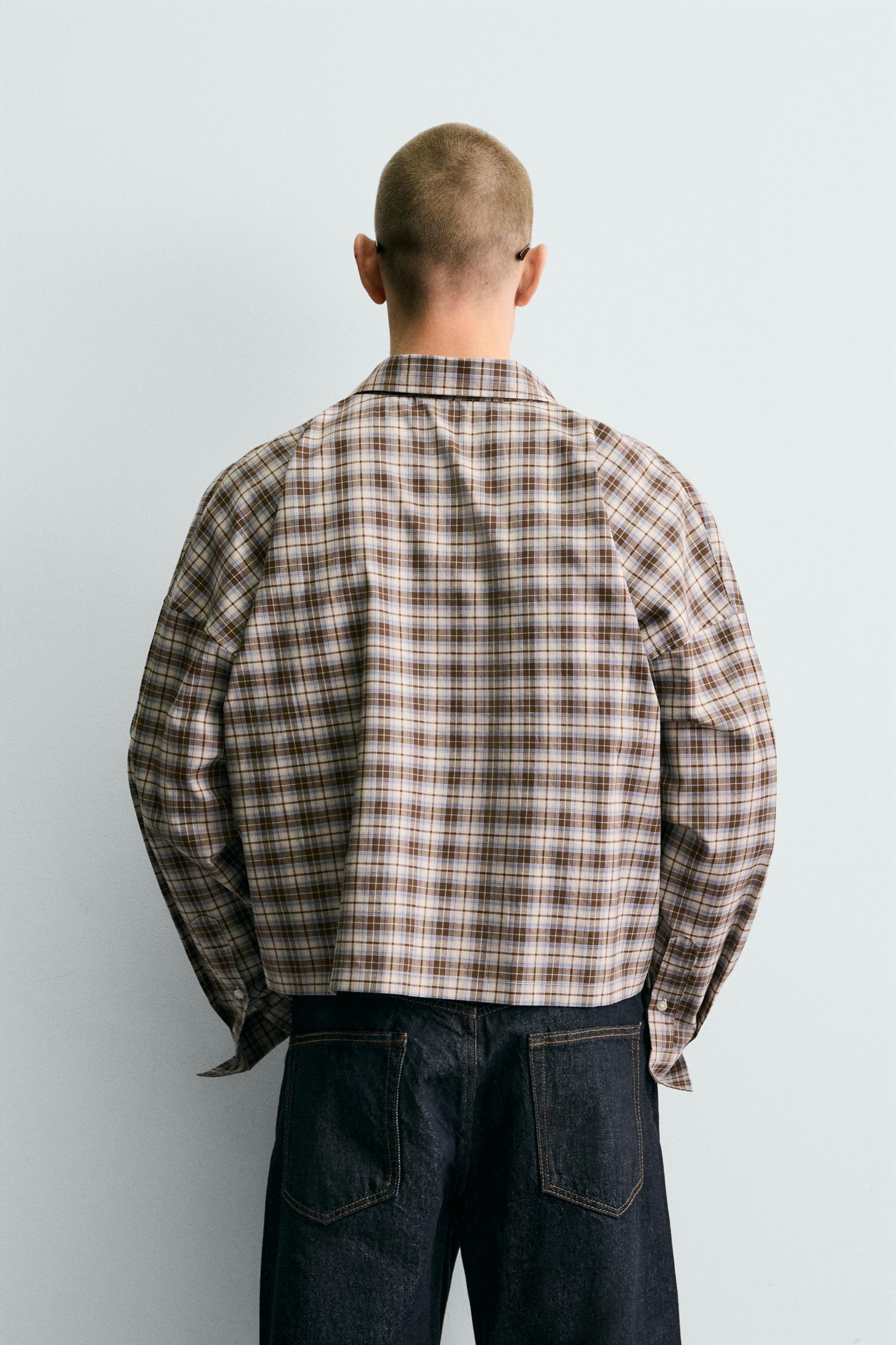 PLAID BOXY FIT POLO SHIRT
