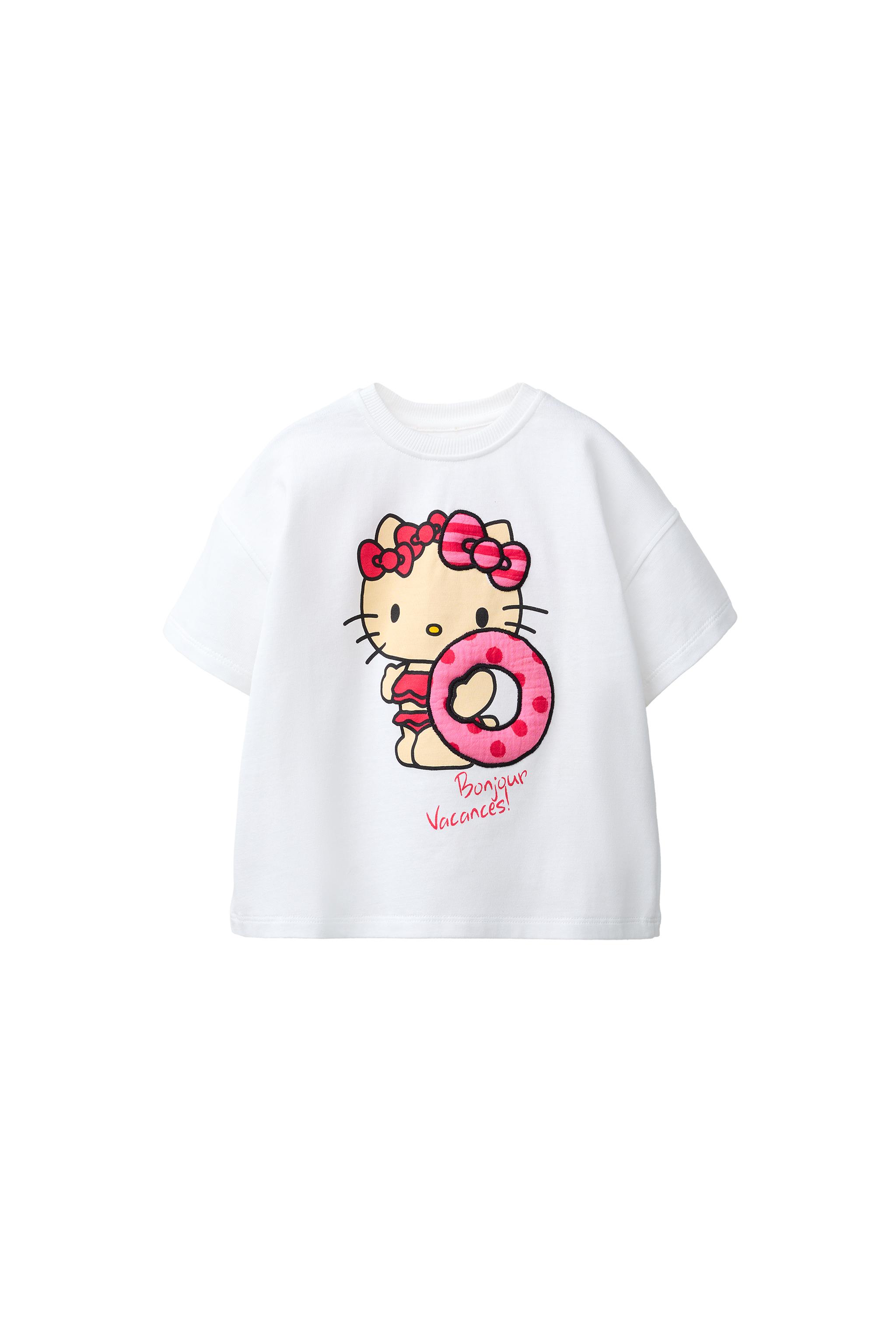 HELLO KITTY © SANRIO FLOAT T-SHIRT - White | ZARA United States