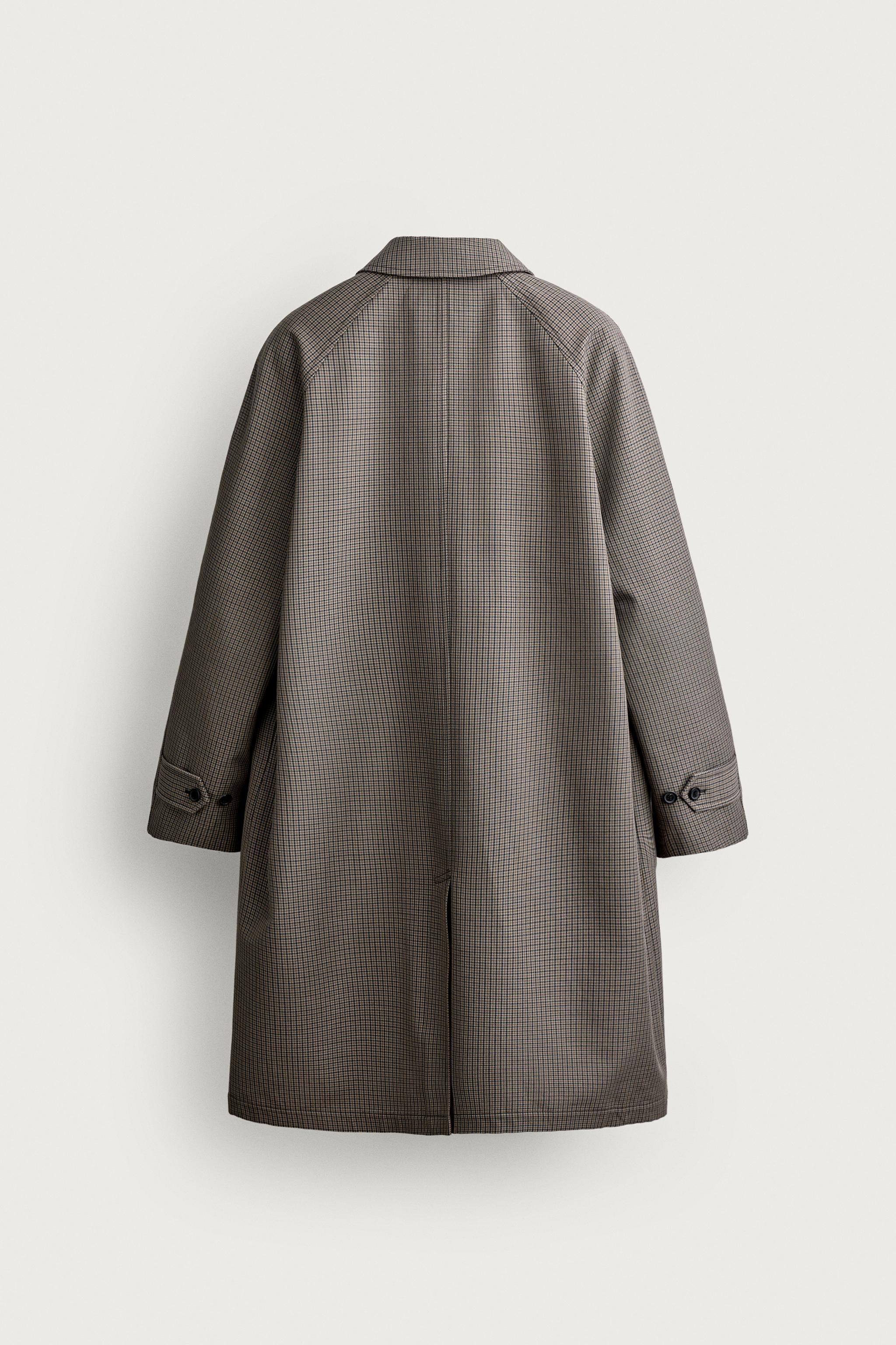 AARON LEVINE X ZARA PLAID TRENCH COAT — Beige (alternate view)