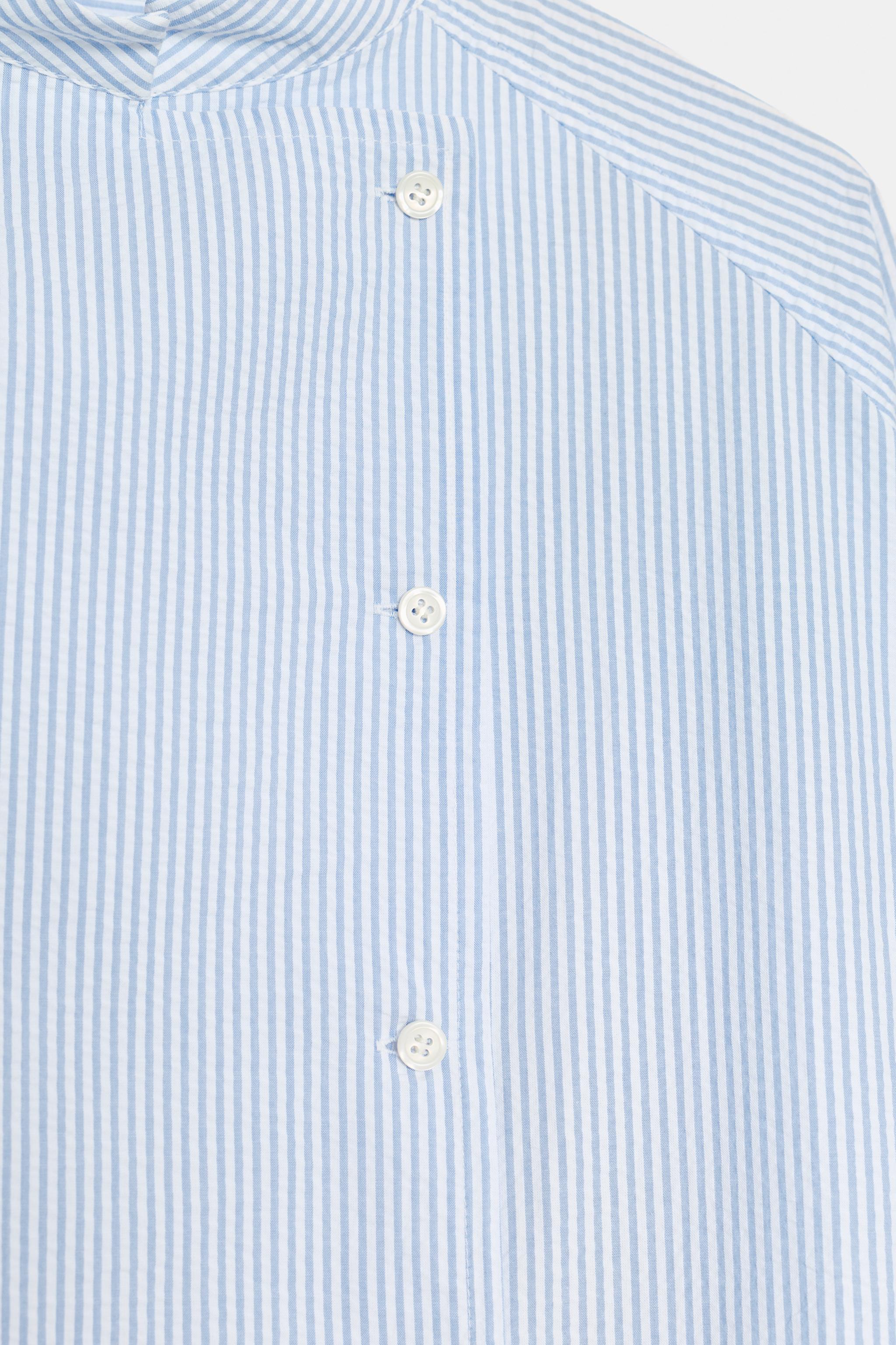 ZW COLLECTION ASYMMETRIC STRIPED SHIRT