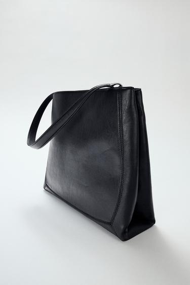 Zara BUCKET BAG WITH DETAILS - Black