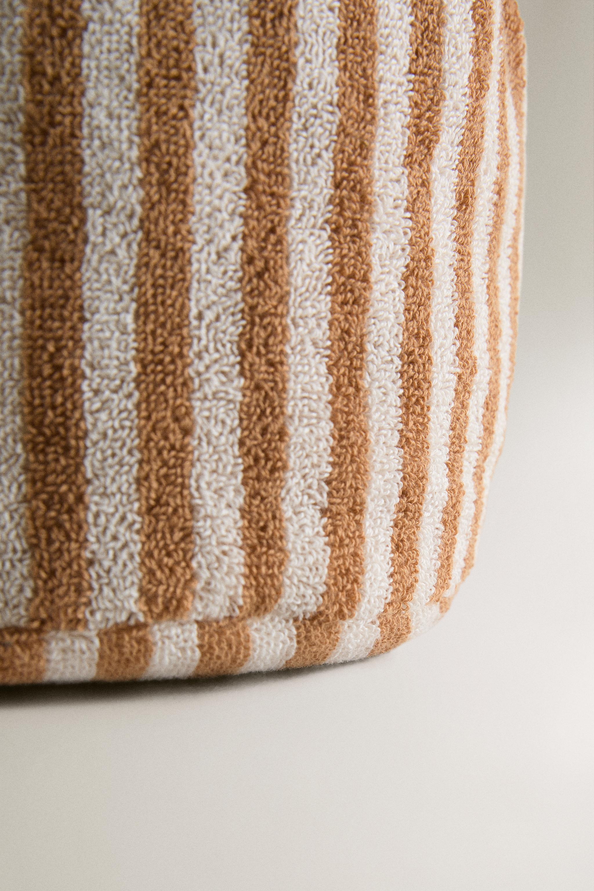 STRIPED COTTON TERRYCLOTH BAG