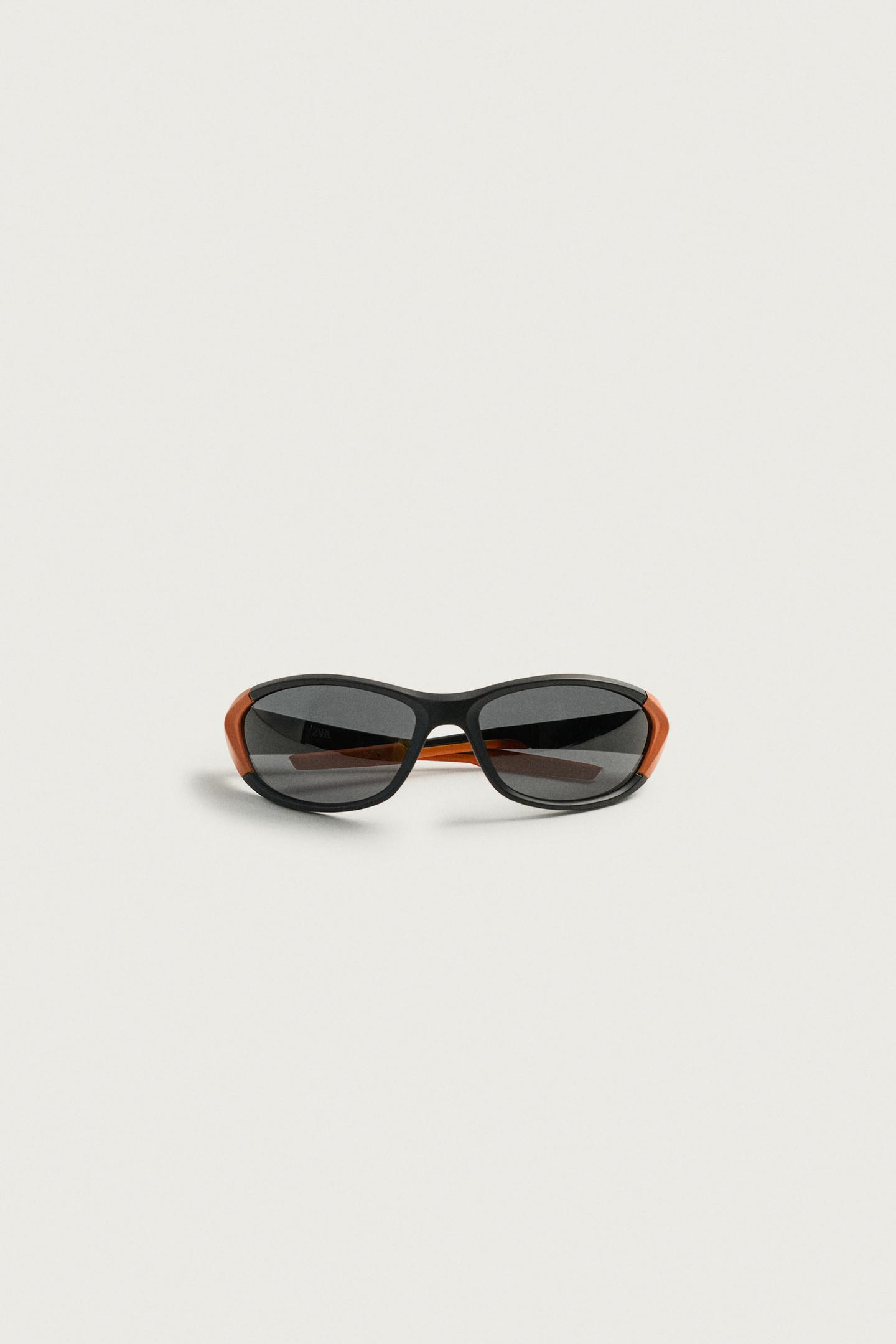 Мужские солнцезащитные очки Zara Oval Sunglasses, цвет: Оранжевый — фото 7