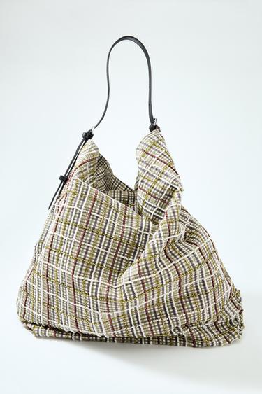 MALA TOTE BAG COM APLICAÇÕES DE BRILHO - Verde da Zara
