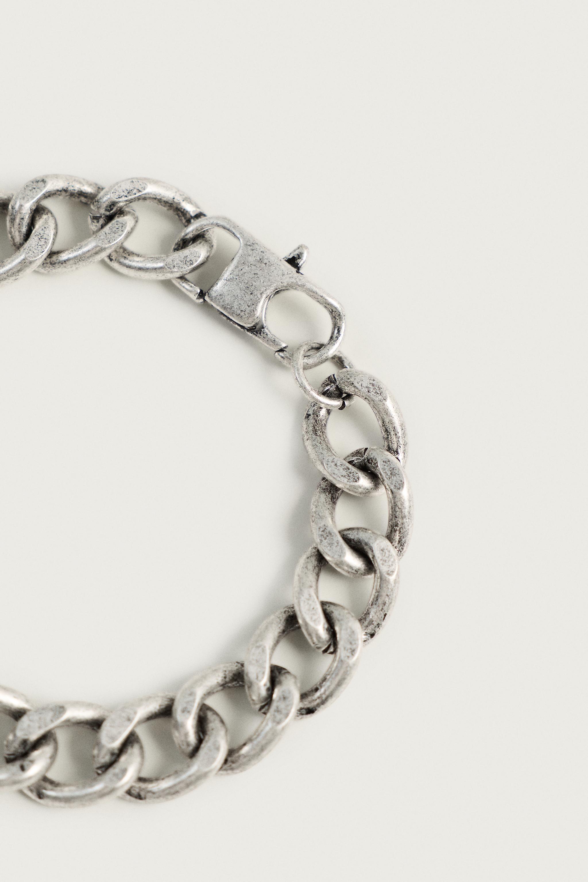 BRACELET À MAILLONS MÉTALLIQUES ÉPAIS