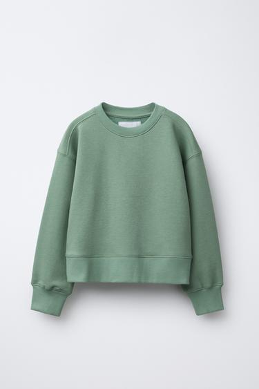 BASIC SPORTY SWEATSHIRT - Green by Zara