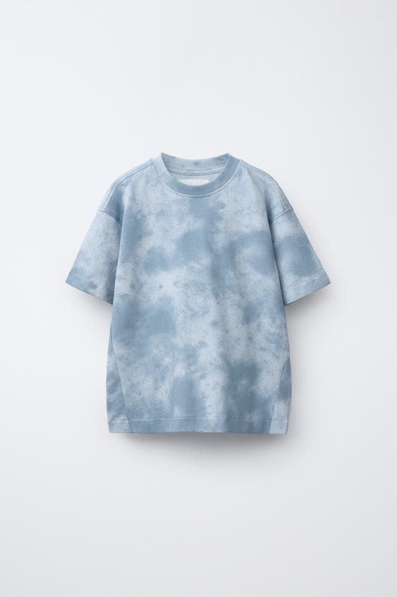 TIE-DYE SPORTY T-SHIRT - Blue/White by Zara - Image 0