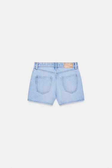 SHORT Z1975 MOM FIT TAILLE MI-HAUTE - Bleu clair de Zara - Image 6