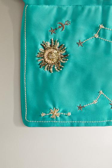 EMBROIDERED SMALL BAG | MARISA BERENSON - Sky Blue by Zara - Image 3