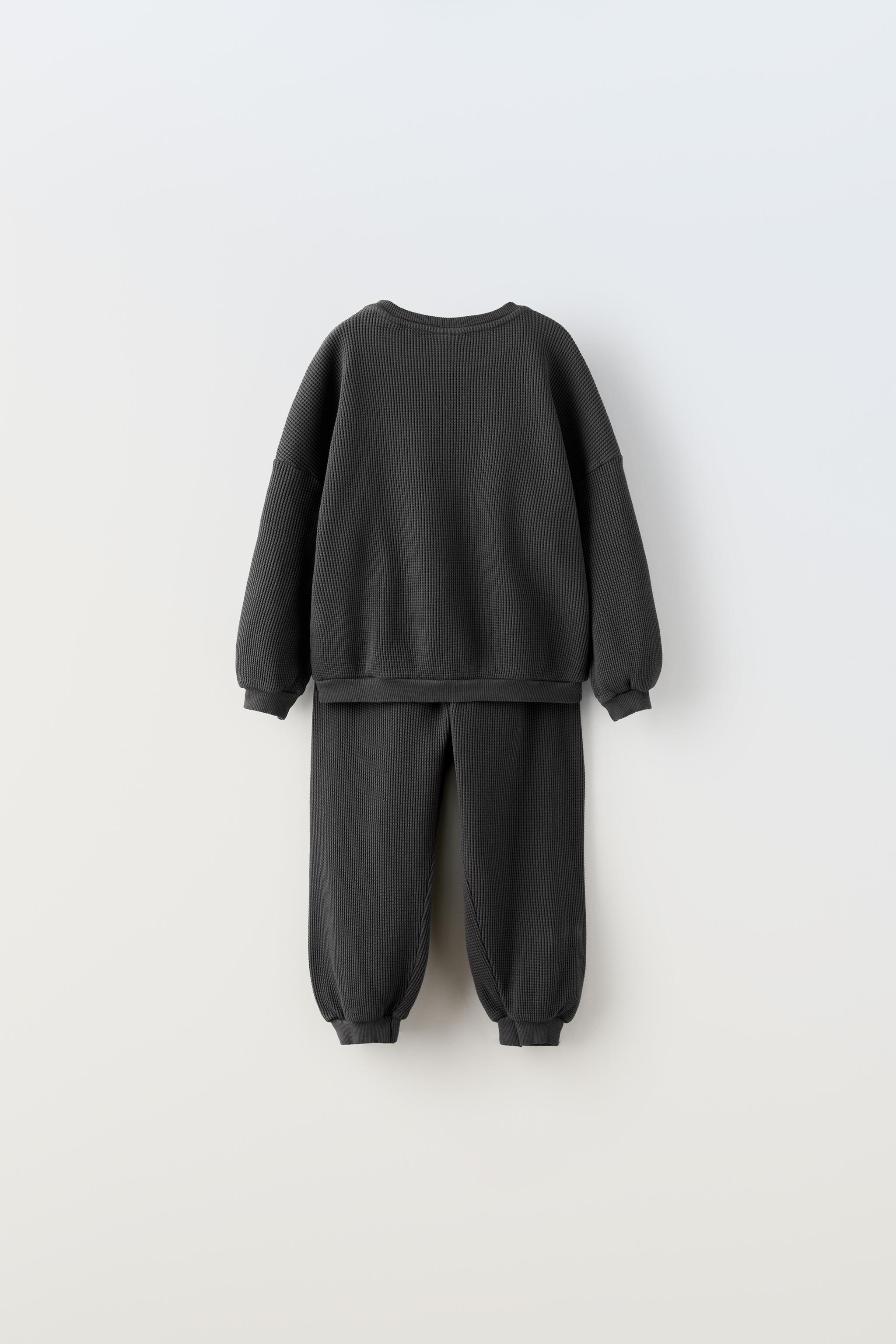 テキスト ワッフルニット セットアップ - ウォーターグリーン | ZARA