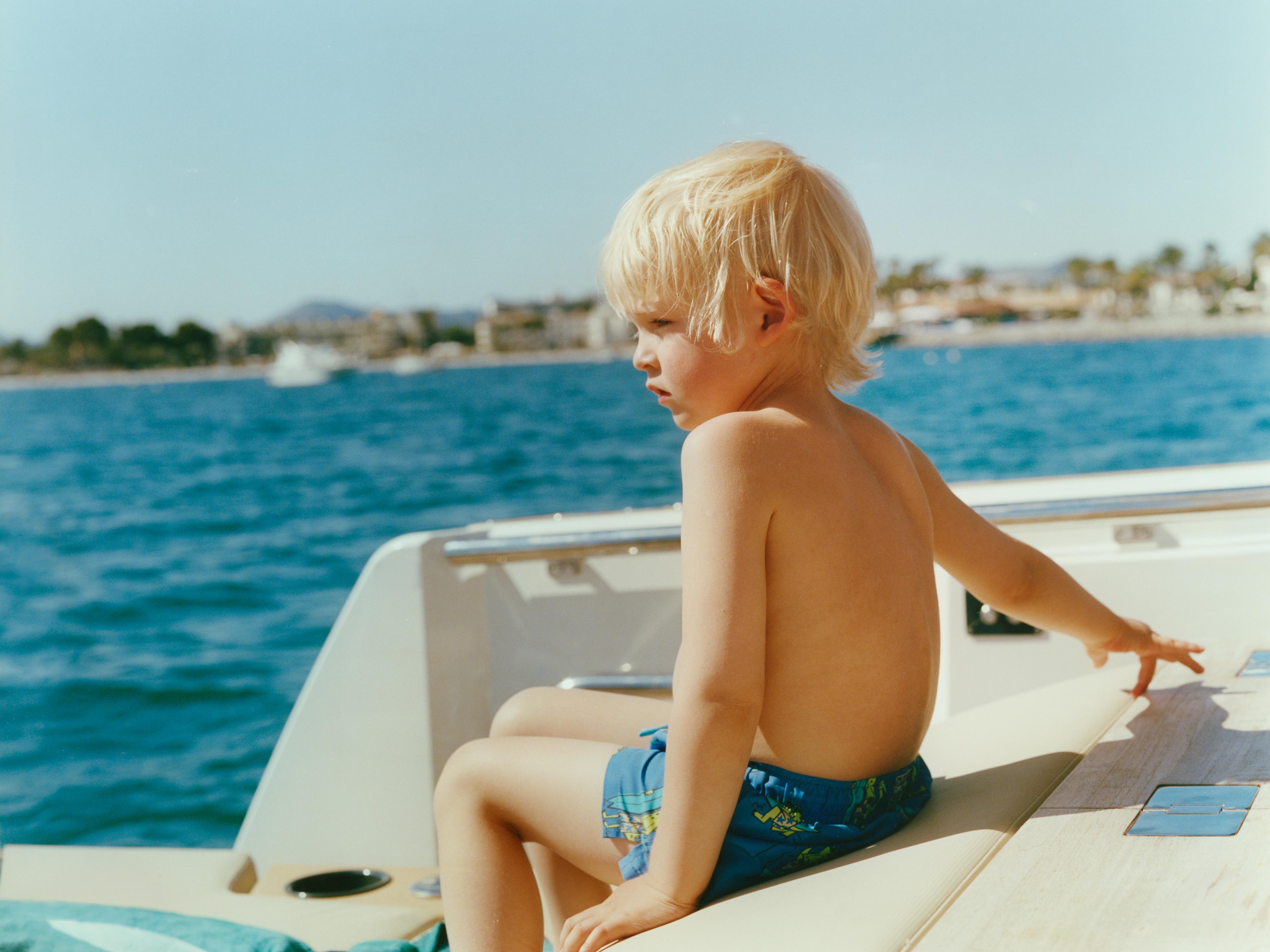 2-6 YEARS/ CROCODILE SWIM SHORTS — Bluish