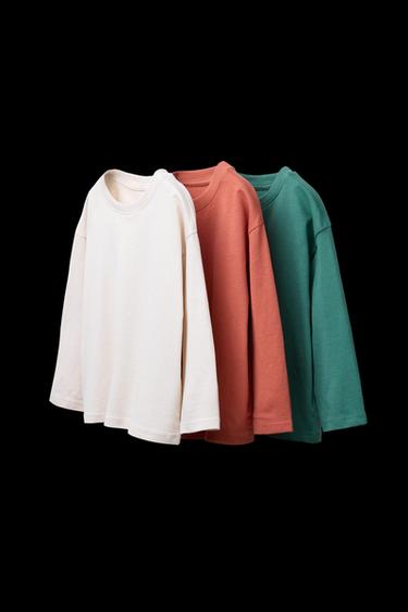 3-PACK OF PLAIN T-SHIRTS - Russet by Zara - Image 0