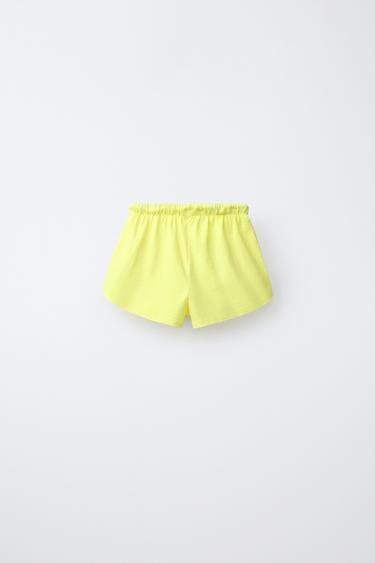 ENSEMBLE JOGGING T-SHIRT ET BERMUDA UNI - Jaune de Zara - Image 4