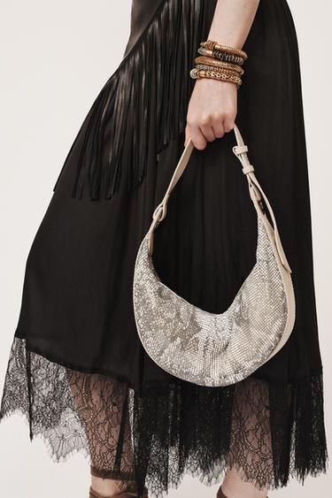 ANIMAL PRINT SHOULDER BAG - THE ITEM ZARA WOMAN - Grey by Zara - Image 1