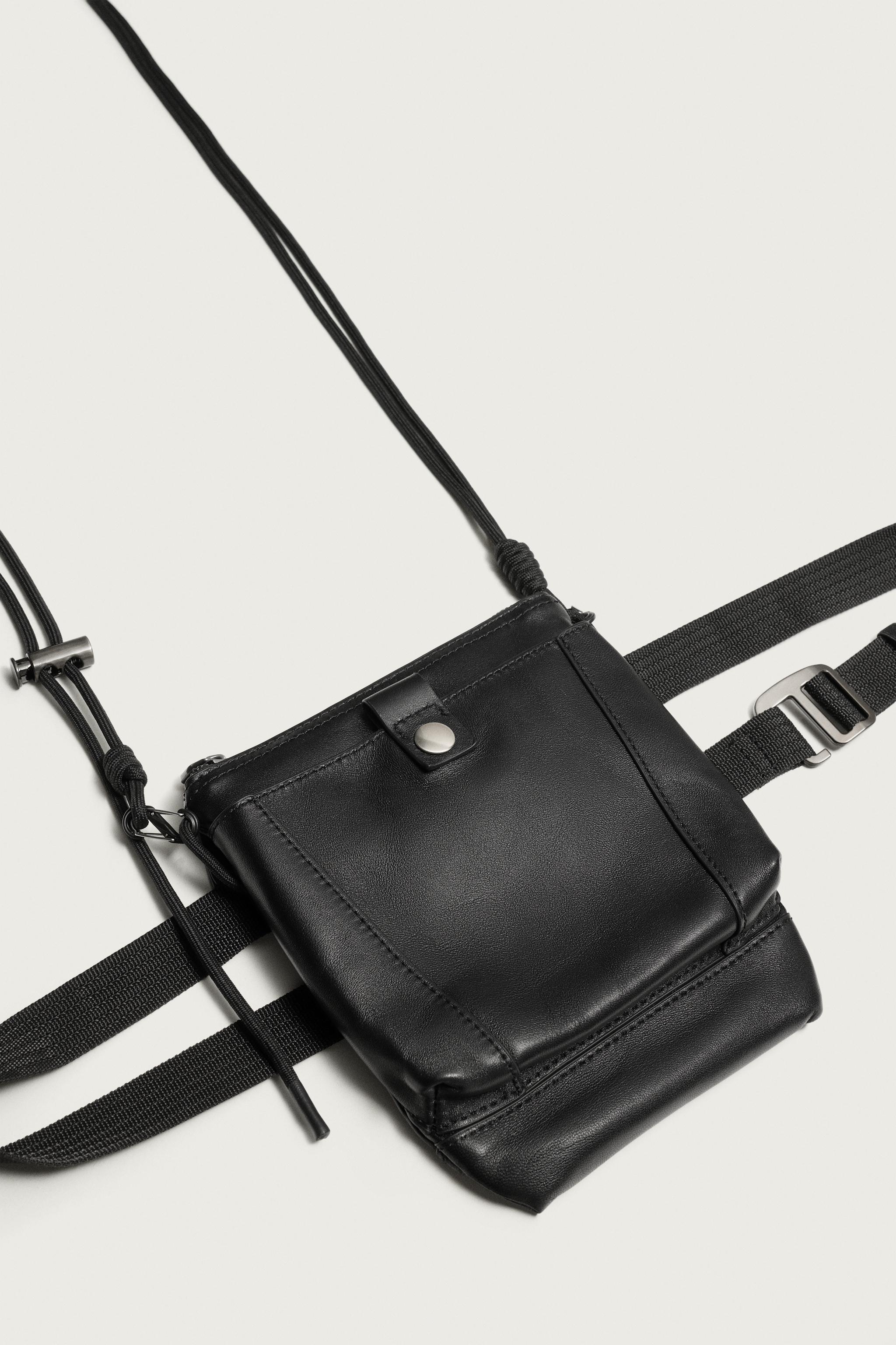AARON LEVINE X ZARA LEATHER CROSSBODY BAG
