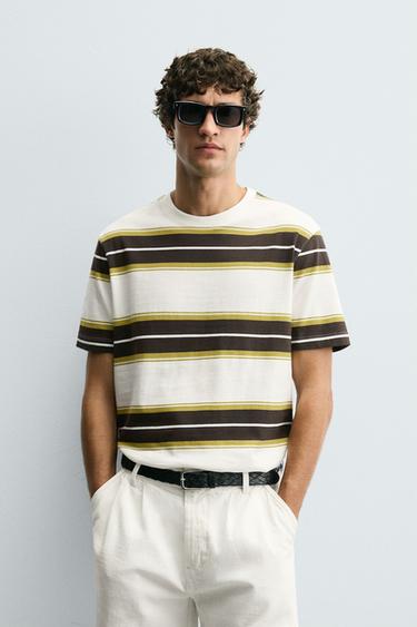 CAMISETA JACQUARD RAYAS - Rayas de Zara
