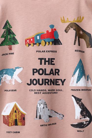 T-SHIRT IMPRIMÉ MONTAGNE - Rose foncé de Zara - Image 3