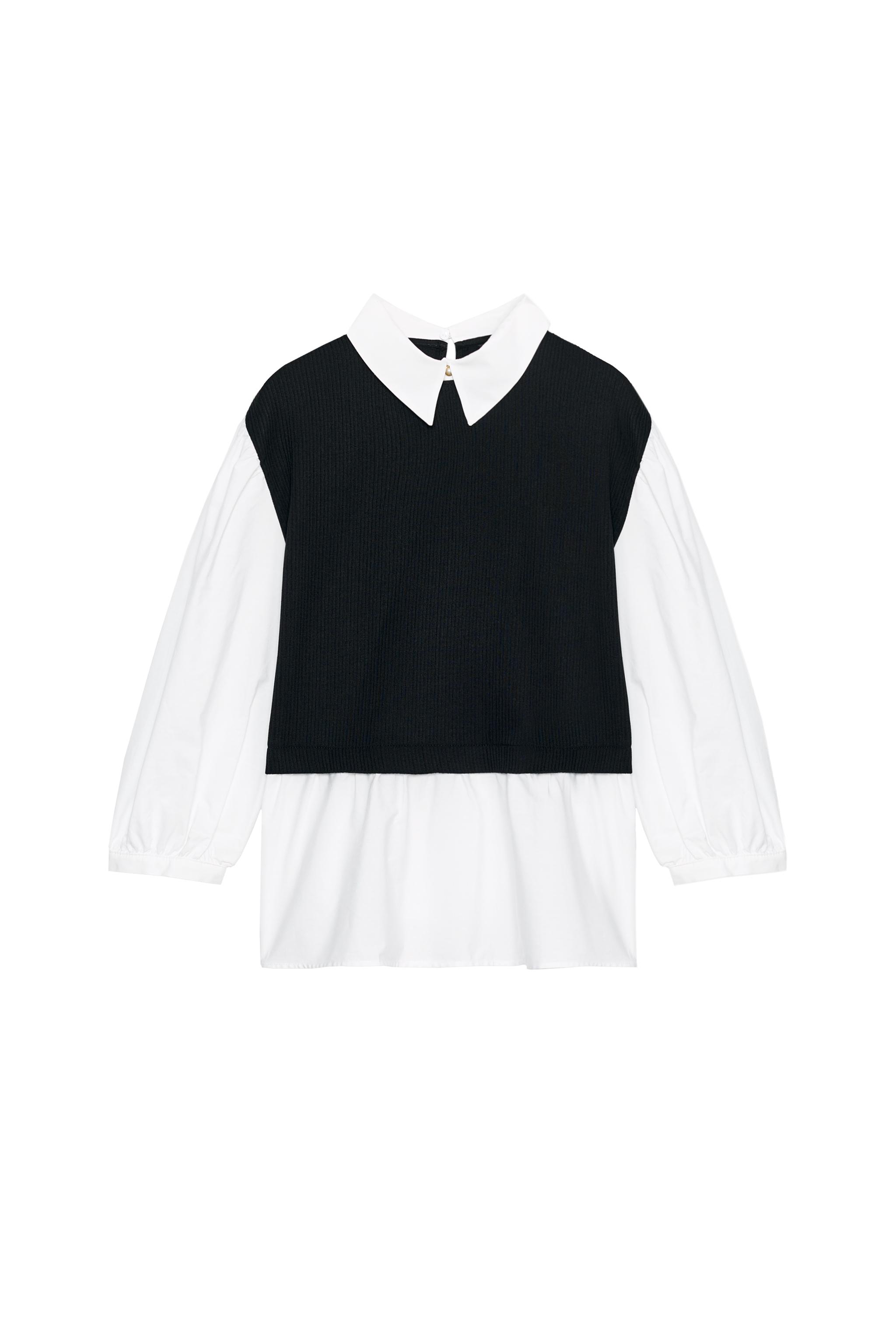 CAMISA POPELÍN COMBINADA