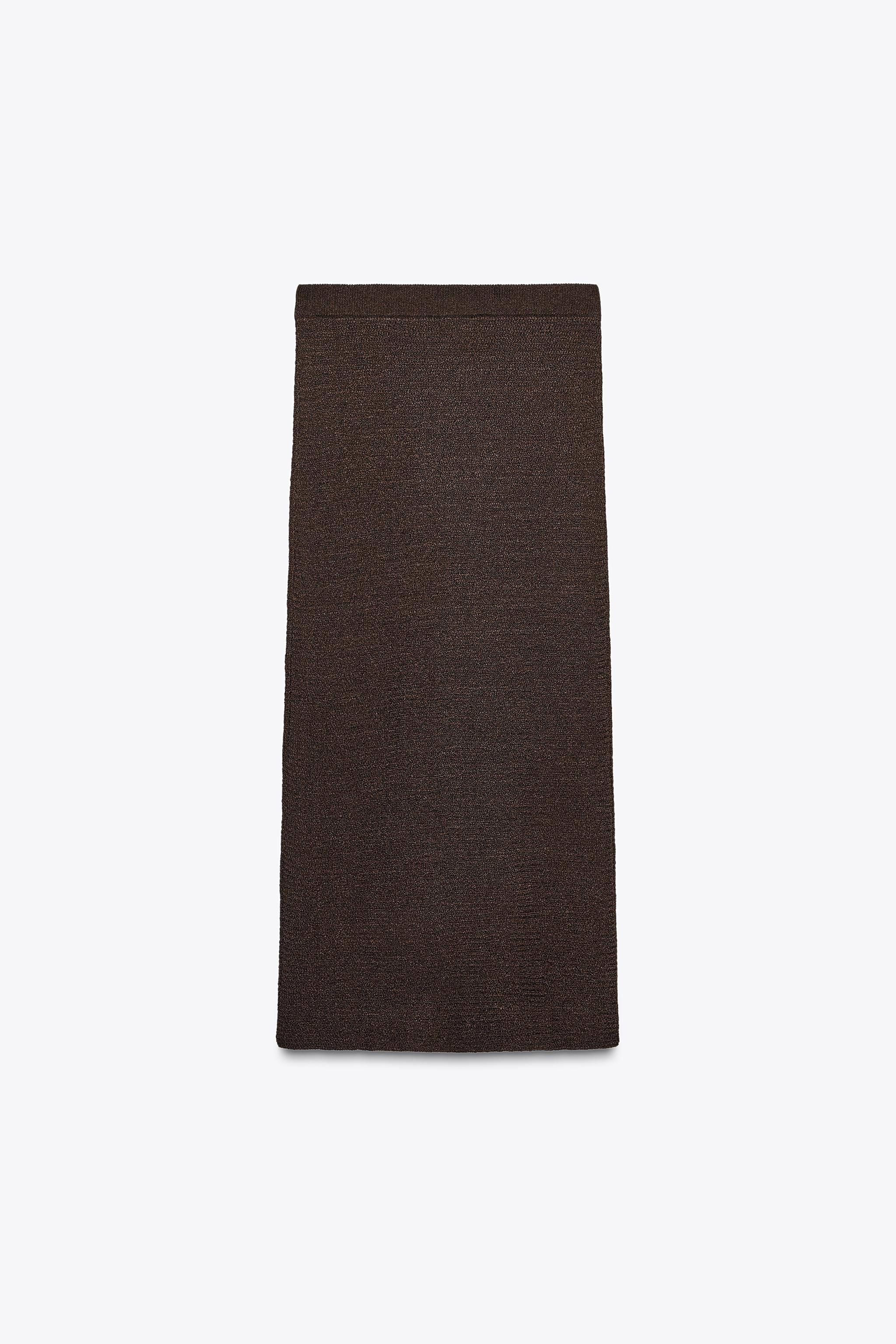 JUPE LONGUE TEXTURÉE EN MAILLE