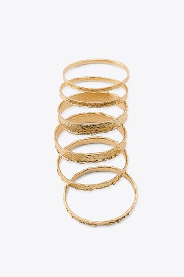 TEXTURED BRACELET PACK - Golden by Zara - Image 3