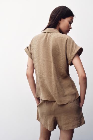 BERMUDA AVEC CORDON FANTAISIE - Marron / Taupe de Zara - Image 3
