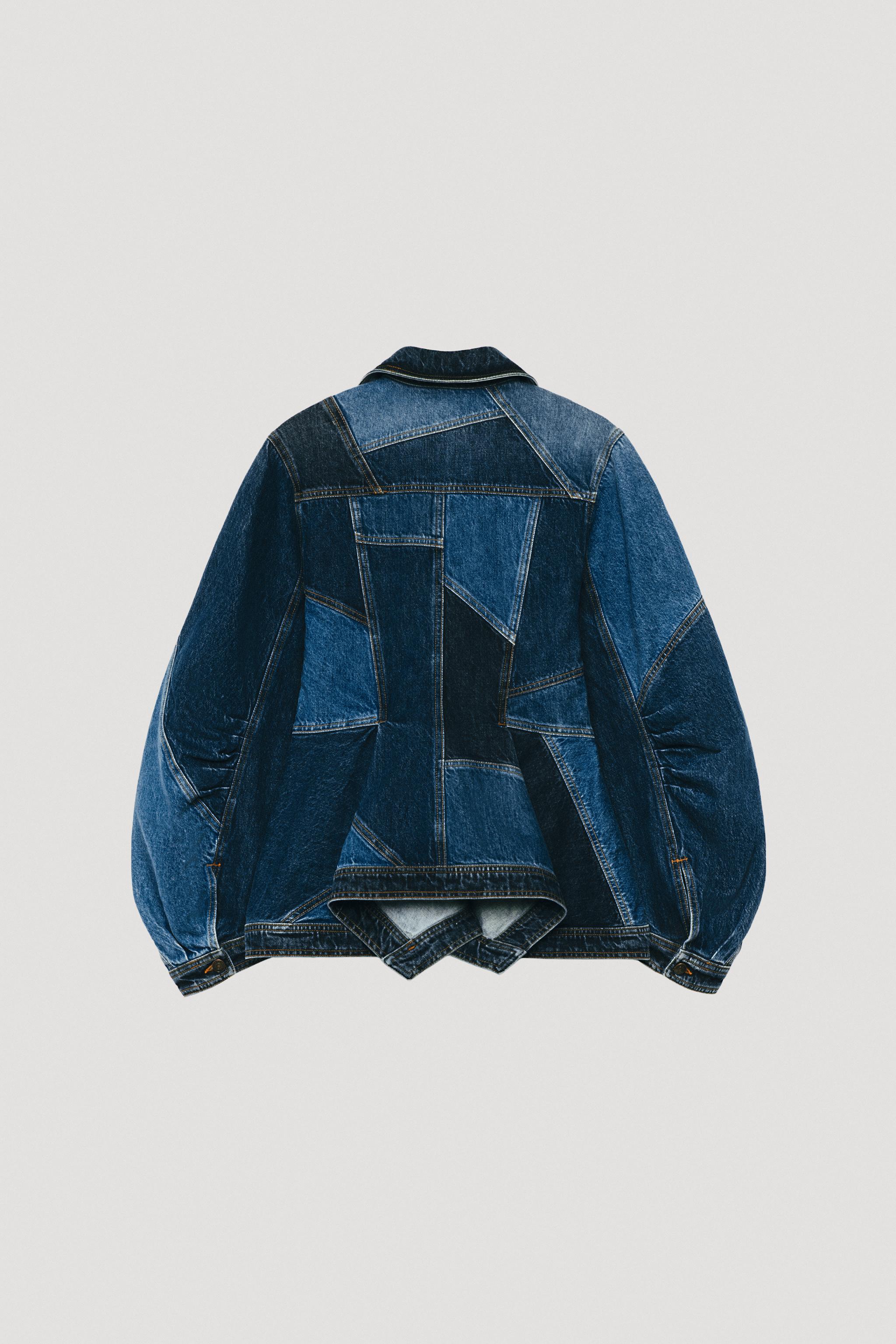 LIMITED EDITION PATCHWORK PEPLUM DENIM JACKET