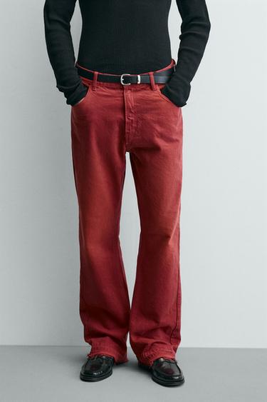 ДЪНКИ FLARE FIT - Червен от Zara