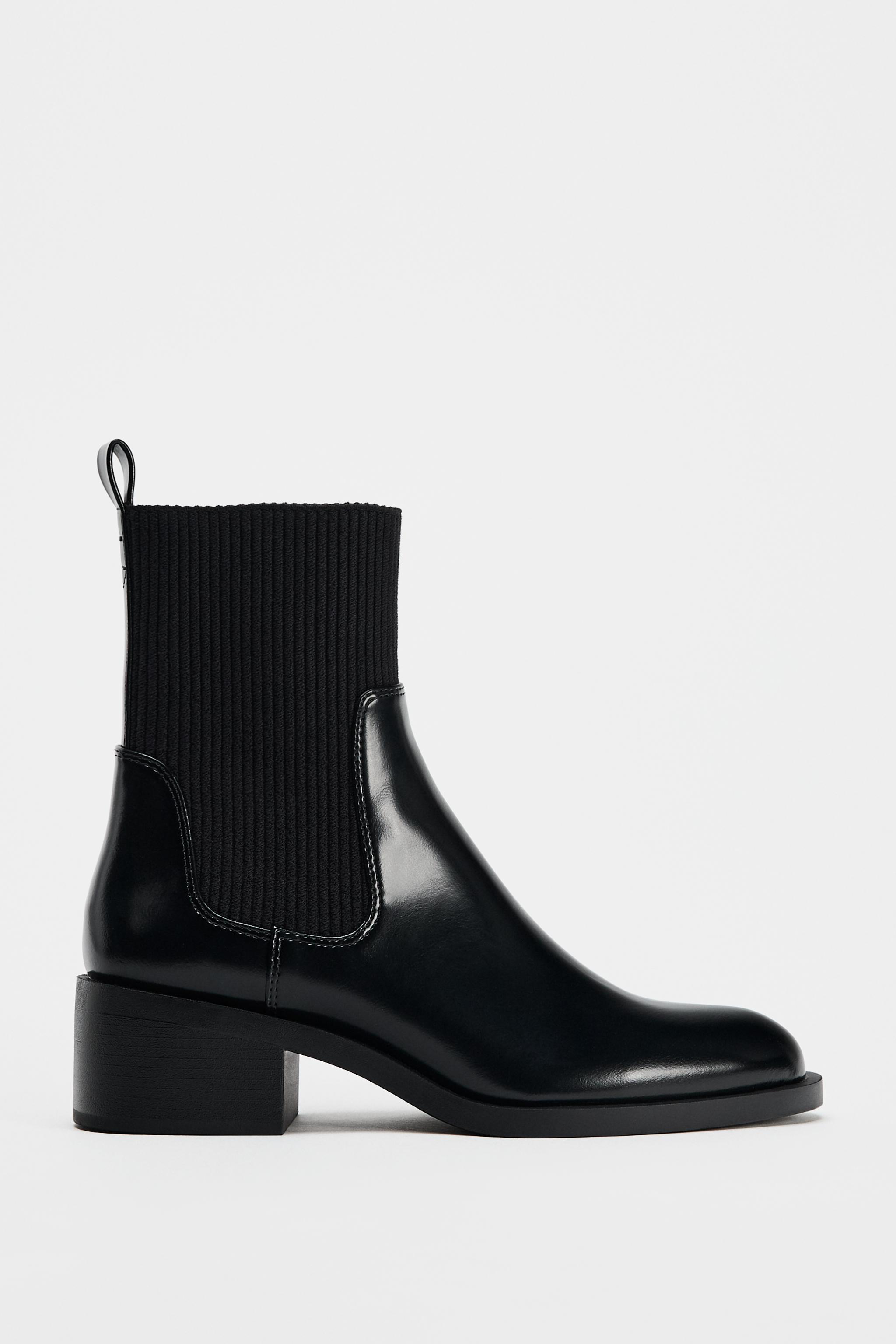 Black booties zara hotsell