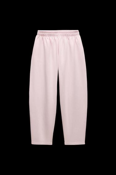 Zara TAPERED PLUSH PANTS - Pastel pink - Image 0