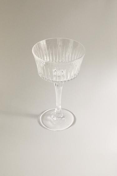 SPARKLING WINE FLUTE WITH RAISED DESIGN -  by Zara - Image 1