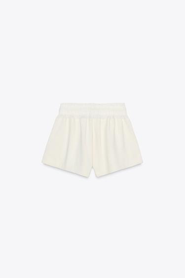 CONTRAST SHORTS - Ecru by Zara - Image 4