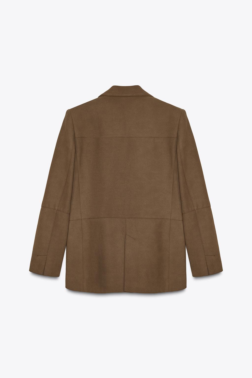 Thumbnail image for FAUX SUEDE STRAIGHT BLAZER